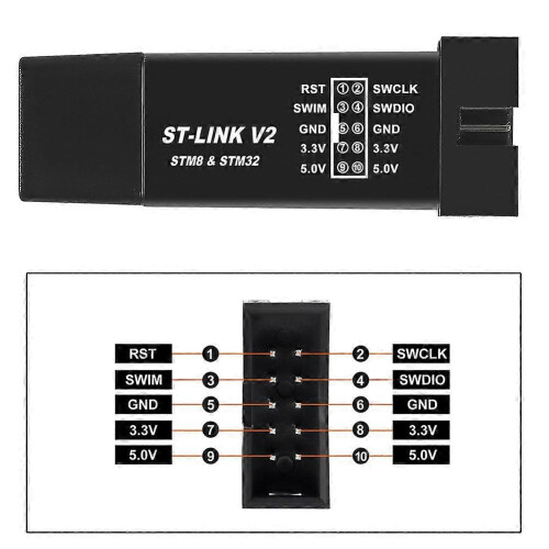 ST-Link V2 Mini STM8 STM32 Simulator Download Programmer Programming with Cover DuPont Cable ST Link V2 2