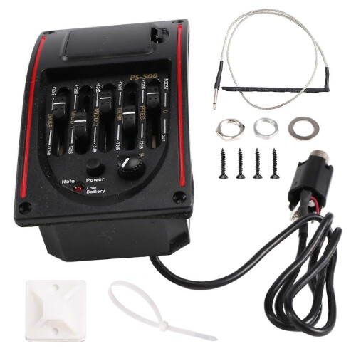 5-bands tonkontroller EQ equalizer tuner PS-500 5-bands akustisk gitarr EQ förförstärkare equalizer Pickup akustisk gitarr 1