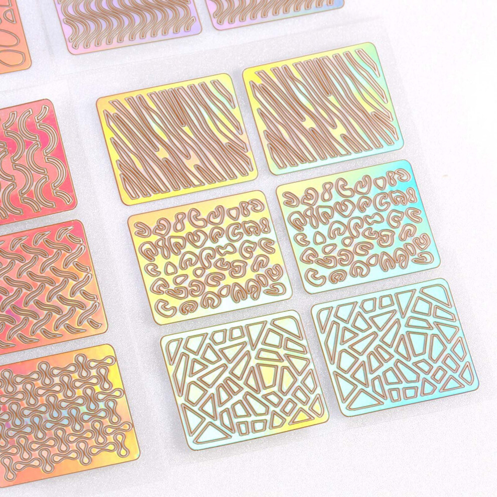 New 24-Sheet Hollow Nail Decals Manicure