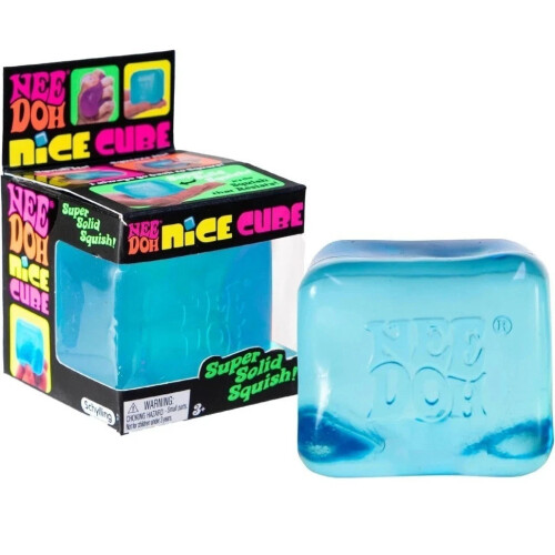 (Blue) Schylling Nice Cube Nee Doh Stress Ball Sensory Toy Needoh Fidget Anxity