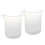 2 pcs 50 ml laboratory plastic water liquid measuring cup Transparent 1