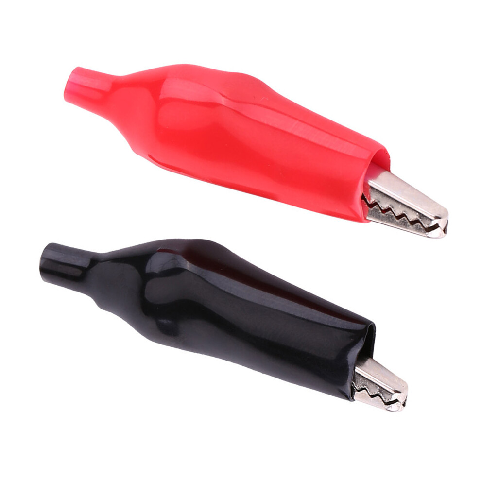 20Pcs 45Mm Metal Alligator Clip Crocodile Tester Probes Black & Red 8061392965744