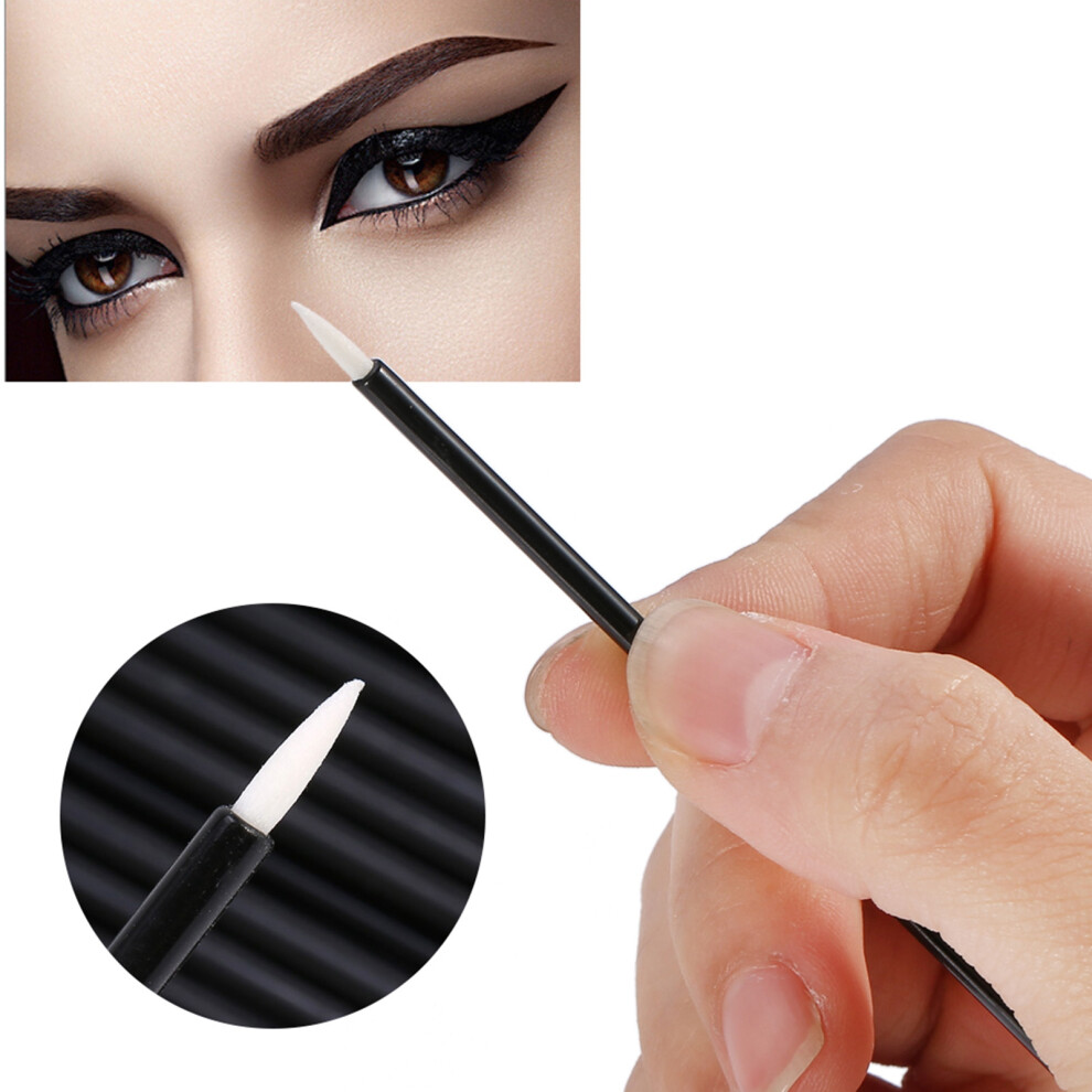 Unisex 50Pcs Disposable Eyeliner Brush Set, 9Cm Makeup Applicators
