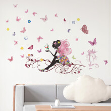 PVC Fairy Butterfly Wall Sticker Decor 50x70cm Removable DIY Art