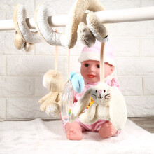 Cute Animal Baby Spiral Rattle Toy for Cribs & Strollers, 50cm
