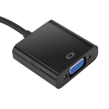 HDMI to VGA Adapter T Type Micro+Mini HDMI Connector for Set Top Box, PS4, Xbox 360, Black
