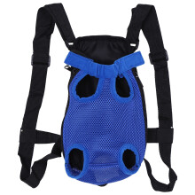 Hunde-Fronttasche mit 5 Löchern, blau