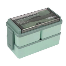 Bento-Box-Set, 47,35 oz Bento-Box Erwachsenen-Lunchbox, 3 Fächer Bento-Lunchbox, Essensvorbereitungsbehälter für Erwachsene