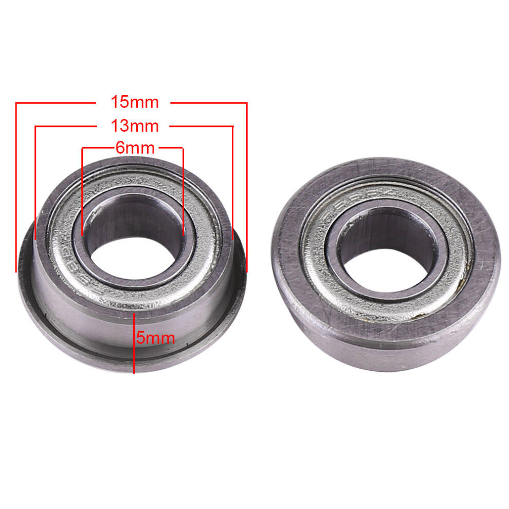 10X F686zz Mini Steel Flanged Ball Bearings Double Shielded 6X13x5mm Australia 8121393070646