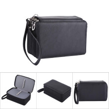 Kids School Supplies Pencil Bag PU Leather 72 Slots Large Capacity Organizer