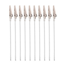 10-fache Krokodil-Metallclips mit Drahtstängel-Alligatorklemmen für Memo-Kartenhalter