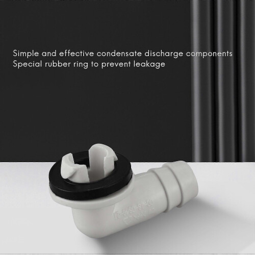 Air Conditioner Ac Drain Hose Connector Elbow Fitting with Rubber Ring for Mini-Split Units and Win 2