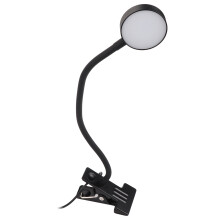 Nattlys med klips og leselampe, øyebeskyttelsesdesign med justerbar fargetemperatur, fleksibel svanehals, USB-drevet lys for bøker og øyevipper