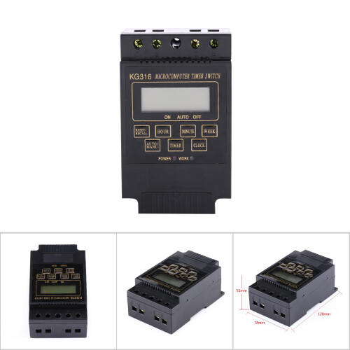 LCD Digital Timer Switch 220V 10A Programmable Control, 120x74x51mm 2