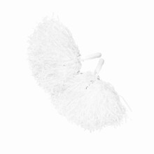 White Cheerleading Pom Poms for Youth Sports & Events, 2pcs