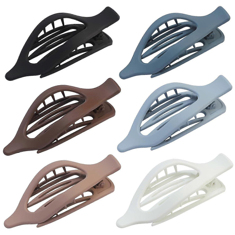 Unisex Kinzon Flat Hair Clips 6 Pcs Lay Down Claw Clips French Concord Hair Clips For Thick Hair Alligator Hair Clips For Thin Hair Duck Bill Hair Barrettes