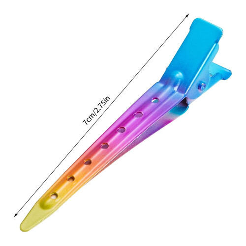 KinZon 24 Packs Clips Duck Bill, Grampos Bantoye de 3,5 polegadas Metal Rustproof Alligator Curl com buracos para penteado, coloração, prate 1