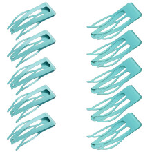 KinZon 24 Teile Doppelgriff-Haarspangen, Metall-Snap-Haarspangen, Damenhaarspangen zum Haarmachen, Salon Zubehör (Schwarz, 5 cm)