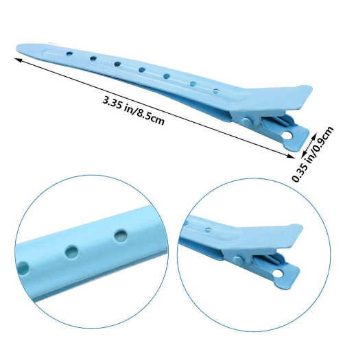 KinZon 24 Packs Clips Duck Bill, Grampos Bantoye de 3,5 polegadas Metal Rustproof Alligator Curl com buracos para penteado, coloração, prate 1