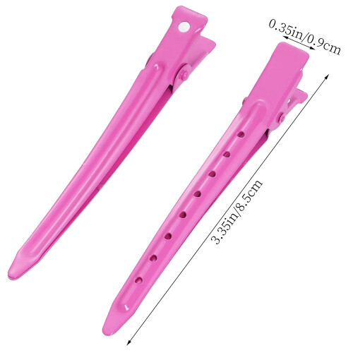 KinZon 24 Packs Clips Duck Bill, Grampos Bantoye de 3,5 polegadas Metal Rustproof Alligator Curl com buracos para penteado, coloração, prate 1