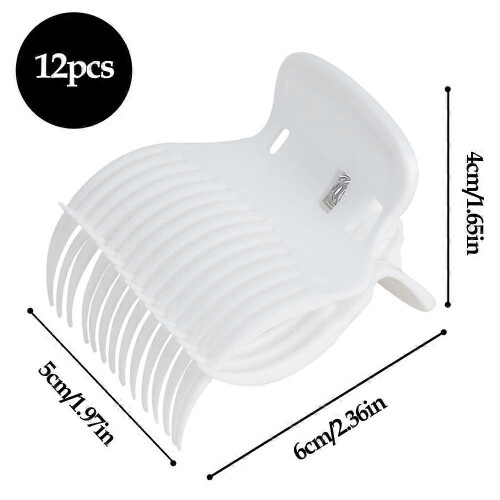 KINZON 12 PCS Hot Roller-clips, hårrulleclips, hårclips til rollers, krølleclips, hårkrøllerclips, clips til hot rollers, clips til rollersW 1