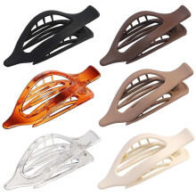 KinZon Flat Hair Clips 6 PCS Lay Down Claw Clips French Concord Haarspangen für dickes Haar Alligator Haarspangen für dünnes Haar Entenschna