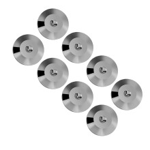 8 Pcs 25x4mm Copper Speaker Shock Base Pads for Amplifiers & Turntables