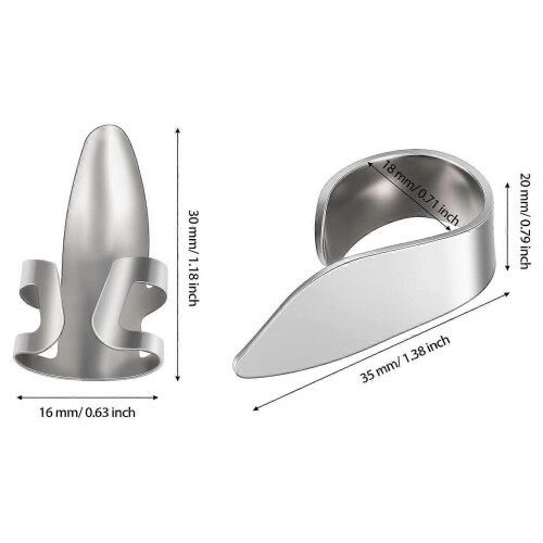 8Pcs Gitarr tumplockar Rostfria stålplektrum med plastfodral för elgitarrbas Ukulele (silver) 1