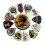 12PCS ABS Guitar Picks with Metal Box - Πολύχρωμα τυπωμένα πλέγματα για ηλεκτρικό/μπάσο, αξεσουάρ 1