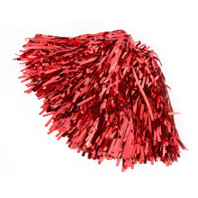 Red Cheerleader Pom Poms for Sports and Dance Events Bright Party Accessories