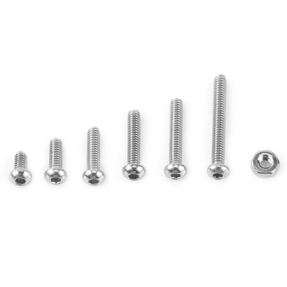 M2 Stainless Steel Ss304 Hex Socket Head Screws Bolts Nuts Kit 230Pcs 4191392975901