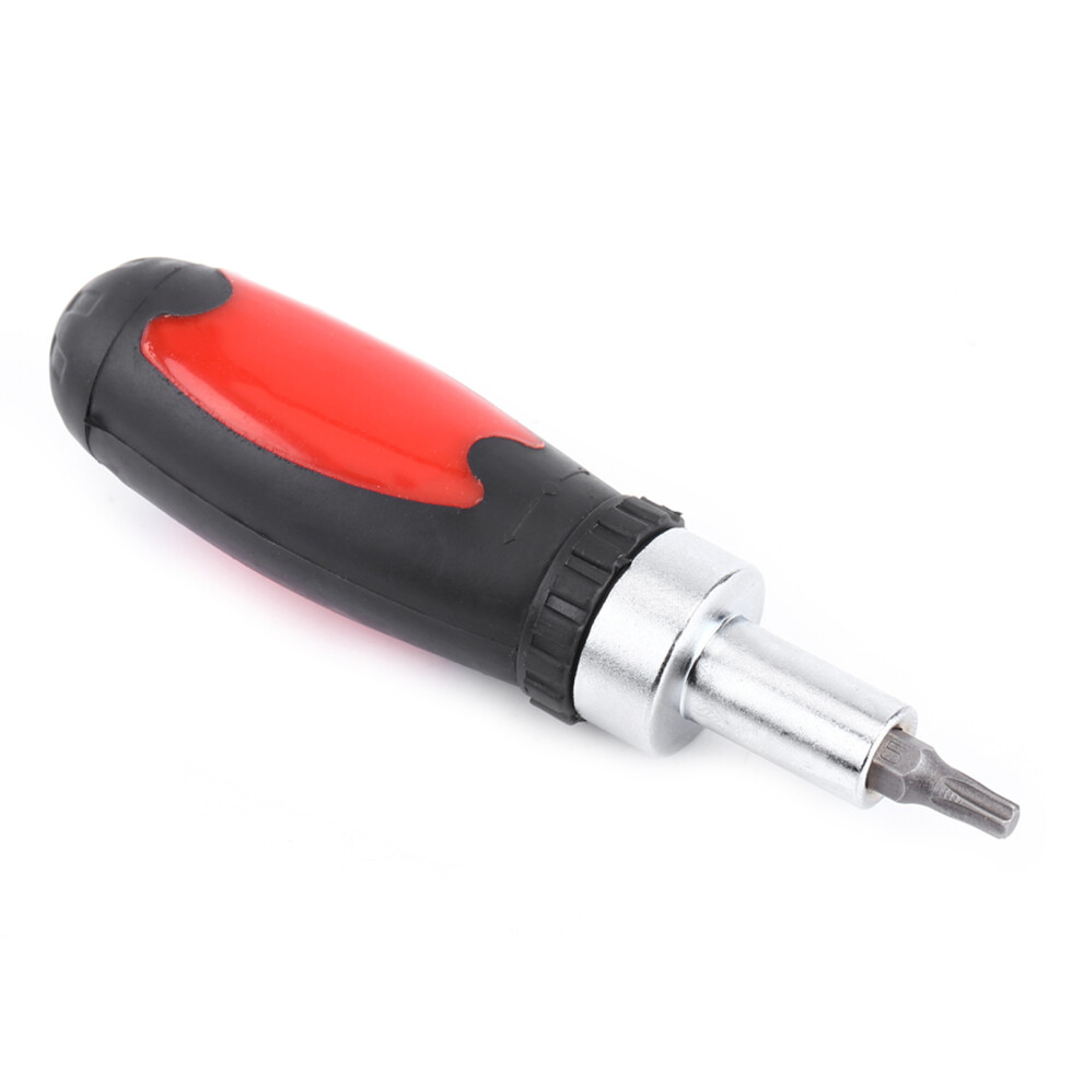 Manual Screwdriver Set With 10 Interchangeable Bits, Pvc Handle, Compact Design 7891393076337