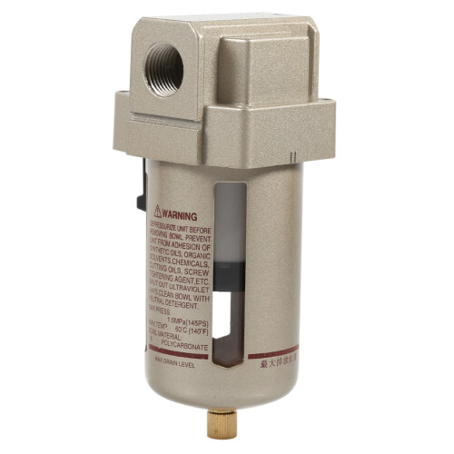 Durable 1/2" Air Filter Moisture Trap Separator, 5μm, Aluminum