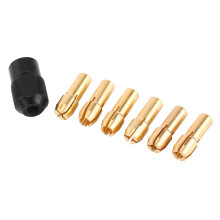 Collet chuck sleeves set 1-3.2mm with M8x0.75 cap - 6pcs fit rotary tools