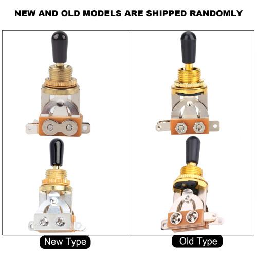 3 Way Toggle Switch for LP Guitar Gold Metal Replacement 5x2cm 2