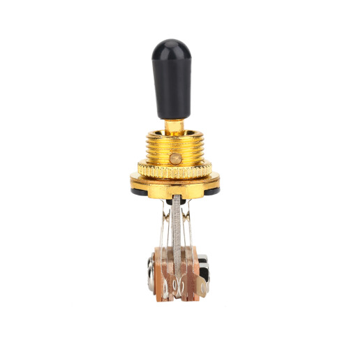 3 Way Toggle Switch for LP Guitar Gold Metal Replacement 5x2cm