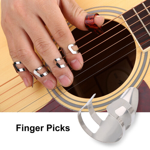 Guitar Finger Picks Protector 15PCS Set with Storage Box for Aussie Musicians 1