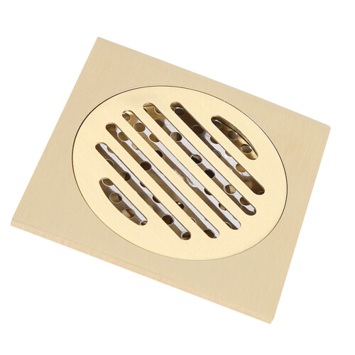Square Floor Drain Brass Grate Bathroom Shower 2