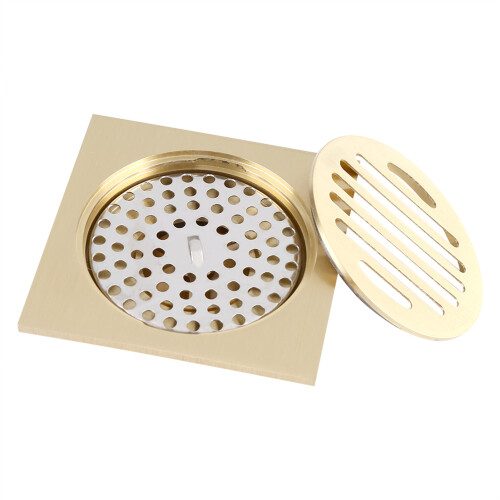 Square Brass Floor Drain Waste Grate Shower