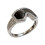 Snow Goggles Shape Adjustable Rings Opening Jewelry-Black 1 1