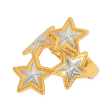 Fashionable Simple Two Tone Star Shaped Adjustable-JDR0311111PS