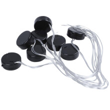 8Pcs Black Wire Lead 2x3V CR2032 Münzzellenknopf-Batteriehaltergehäuse