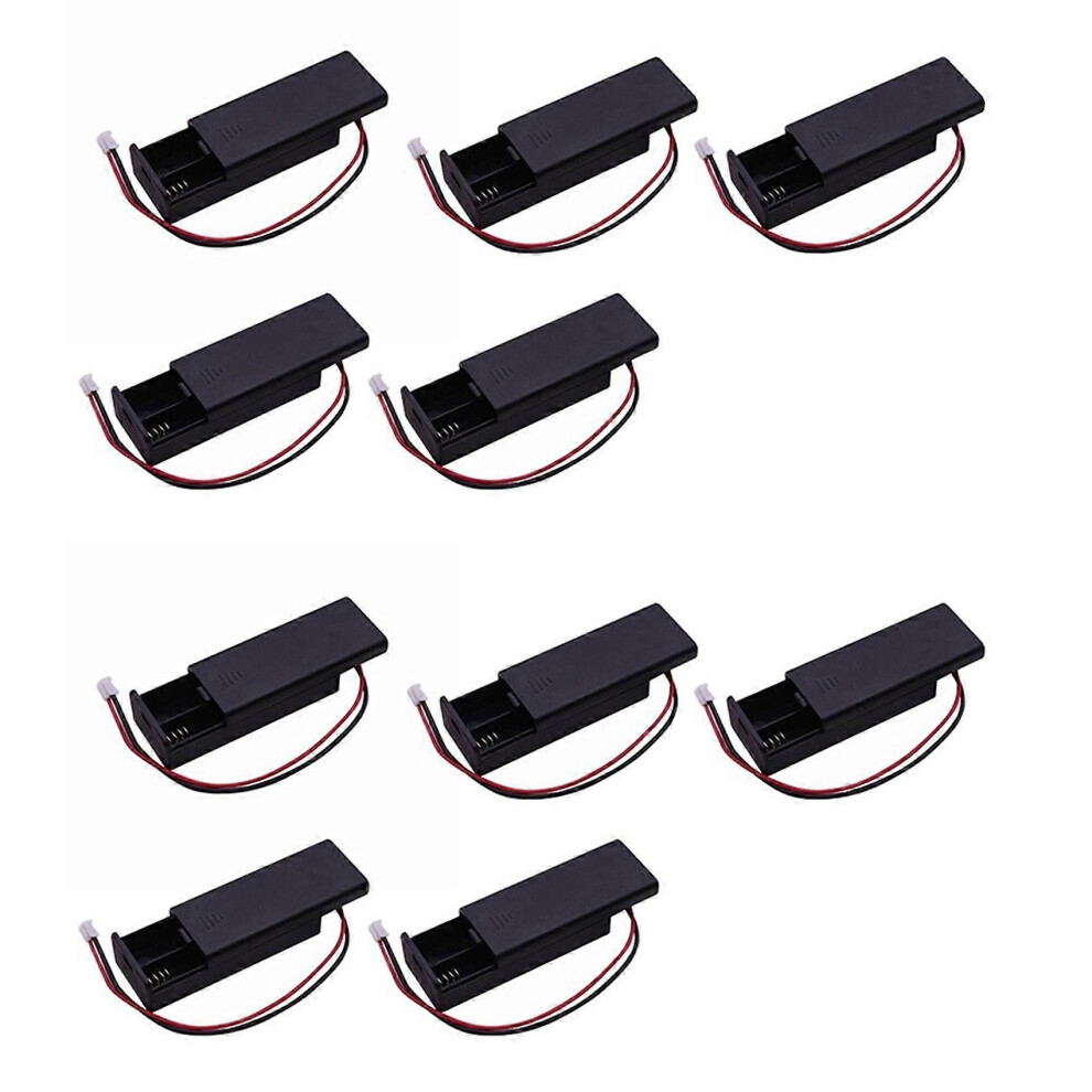 10 Pcs For Micro:bit Battery Holder Case Cover Shell For 2Pcs Aaa Batteries 3V Ph2.0 For Microbit Development Board Kids Black 6935161837483