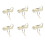 Ensemble de 6 ronds de serviette en alliage avec-argent 1