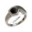 Snow Goggles Shape Adjustable Rings Opening Jewelry-Black 1 4