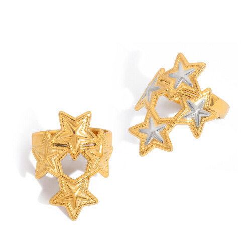 Fashionable Simple Two Tone Star Shaped Adjustable-JDR0311111PS 1