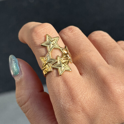 Fashionable Simple Two Tone Star Shaped Adjustable-JDR0311111PS 2