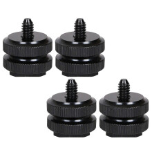Kamera-Hotshoe-Halterung an 1/4-Zoll-20 Stativschraubenadapter, Blitzschuhhalterung für DSLR-Kameraausrüstung (Pack mit 4)