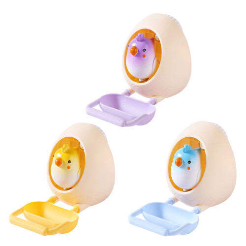 Cage Mount Bird Training Perch Food Cup For Long Tailed-Purple 2