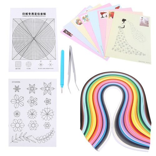 6-in-1 DIY Quilling Paper Art Set with 500 Strips, Tools & Patterns 1